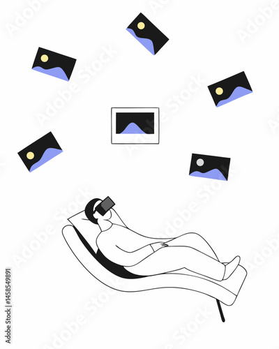 Serene Futuristic VR Therapy Immersive Healing Experience