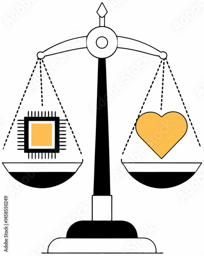 Balancing Technology and Humanity A Conceptual Illustration of Ethical AI