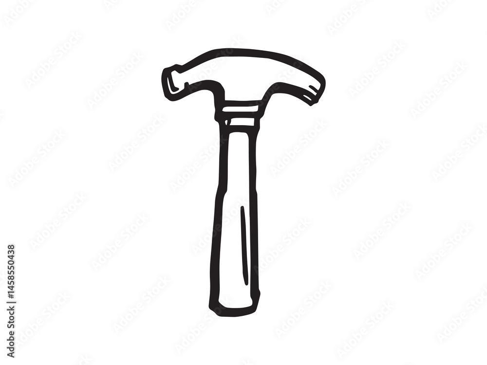 Claw Hammer Simple Line Art Design Claw Hammer Simple Line Art Design