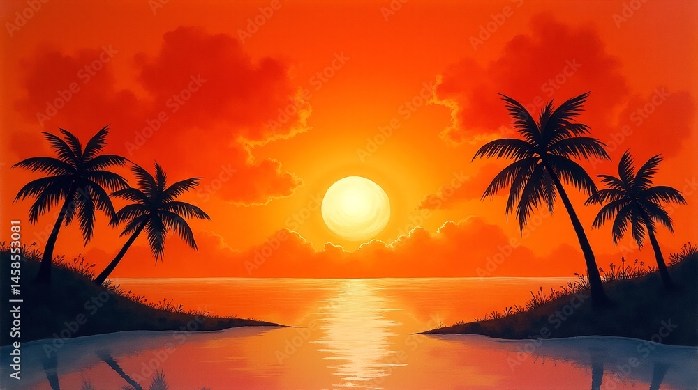 Obraz premium Sunset Symphony: Nature's Palette