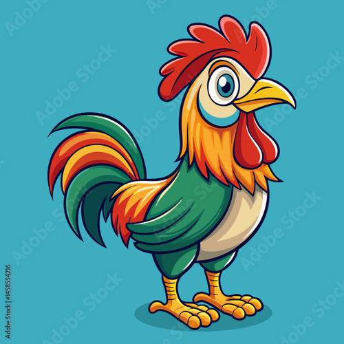 rooster isolated on white background