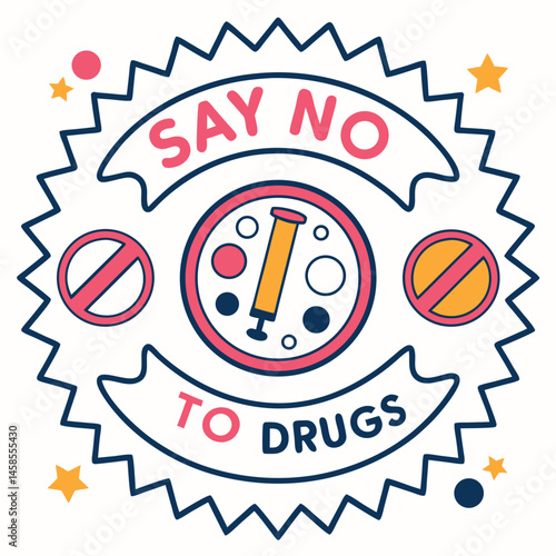    Anti Drug day vector illustration.
