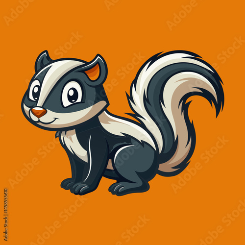 sleek design skunk vector