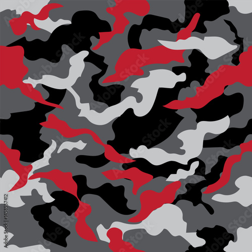 Camouflage seamless pattern red stone ground color.