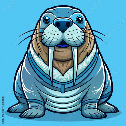  sleek design walrus vector