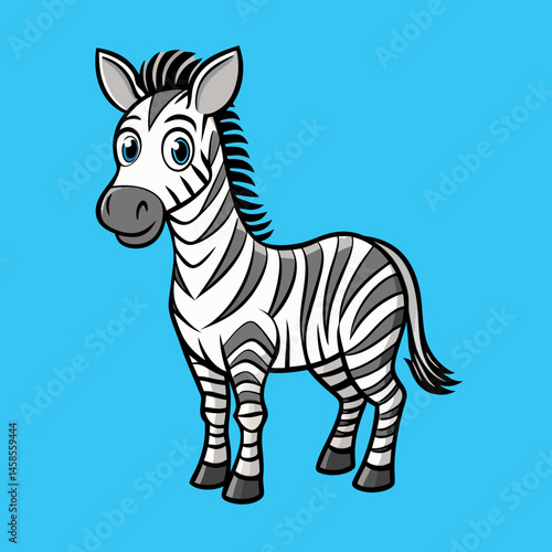 vector illustration of a zebra