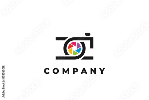 letter c and j photography studio camera lens logo