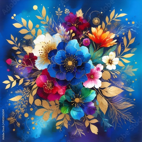 watercolor flowers illustration