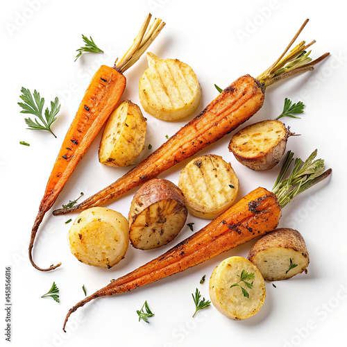 roasted potatoes with vegetables