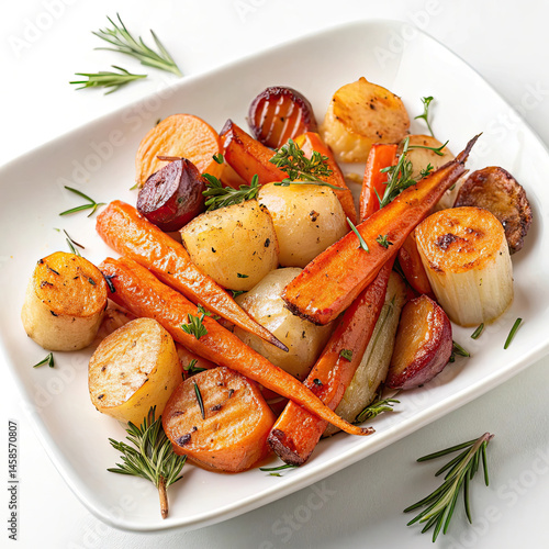 roasted potatoes with vegetables