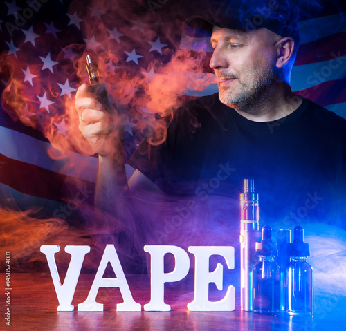 Man vaper. Vaping industry ...