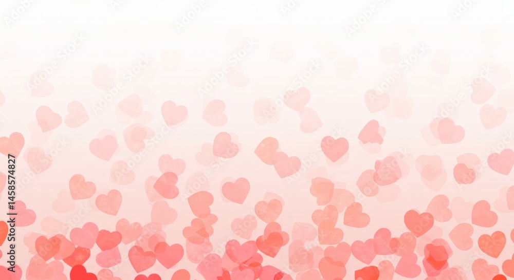 Romantic backdrop showcasing blurred heart shapes in gradient pink tones Romantic backdrop showcasing blurred heart shapes in gradient pink tones