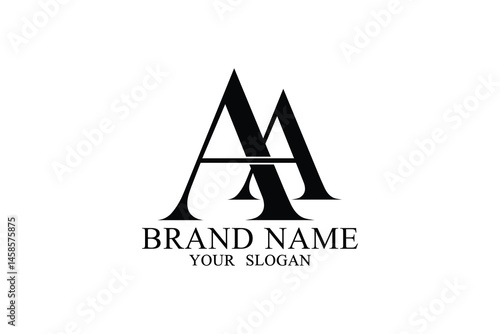 AA initial letter Logo Vector – Simple Alphabet Letter Design 