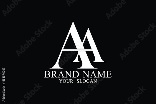 AA initial letter Logo Vector – Simple Alphabet Letter Design 