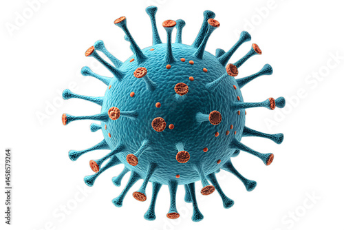 One elongated virus psd isolated on transparent background.png