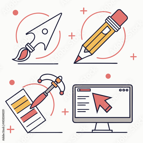 cut out, icon set, art, computer graphic, illustration, symbol, vector, icon symbol, curve, horizontal, outline, design element, modern, technology, circle, design, digitally generated image, sign, wo