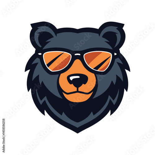 Cool Bear Wearing Sunglasses Mascot