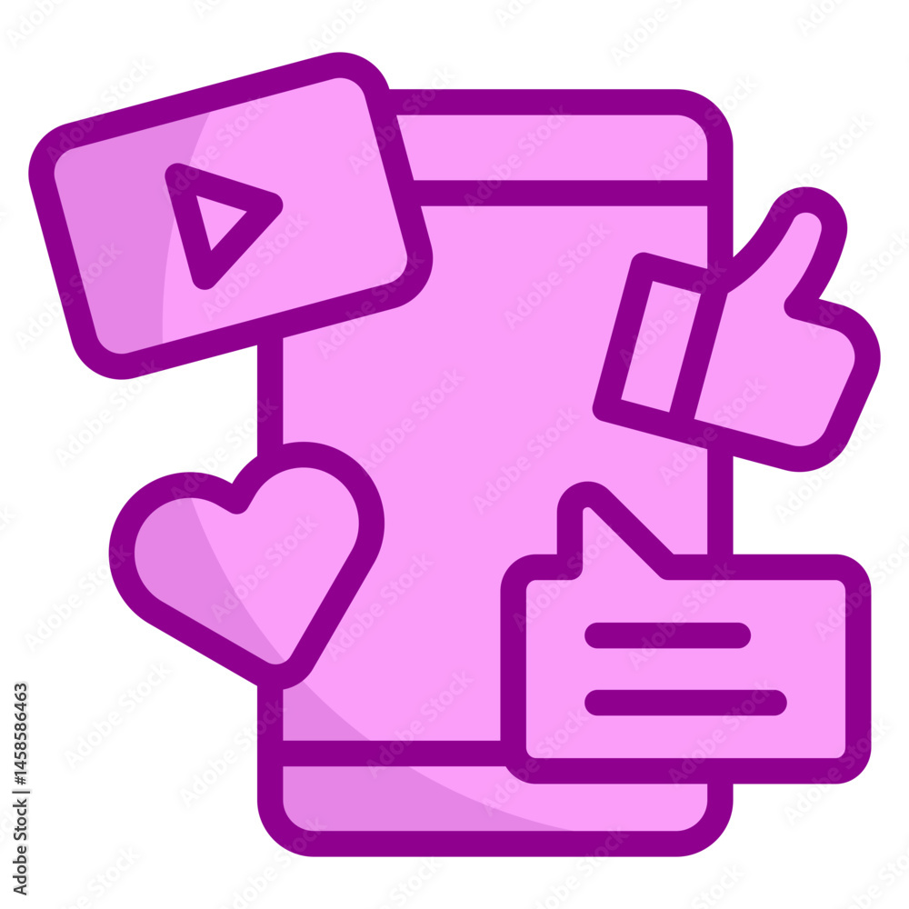 Social Media Engagement Icon Social Media Engagement Icon