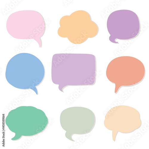 blank speech bubble collection