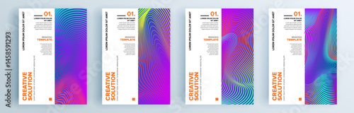 Modern abstract covers set, minimal covers design. Colorful geometric background, vector illustration.