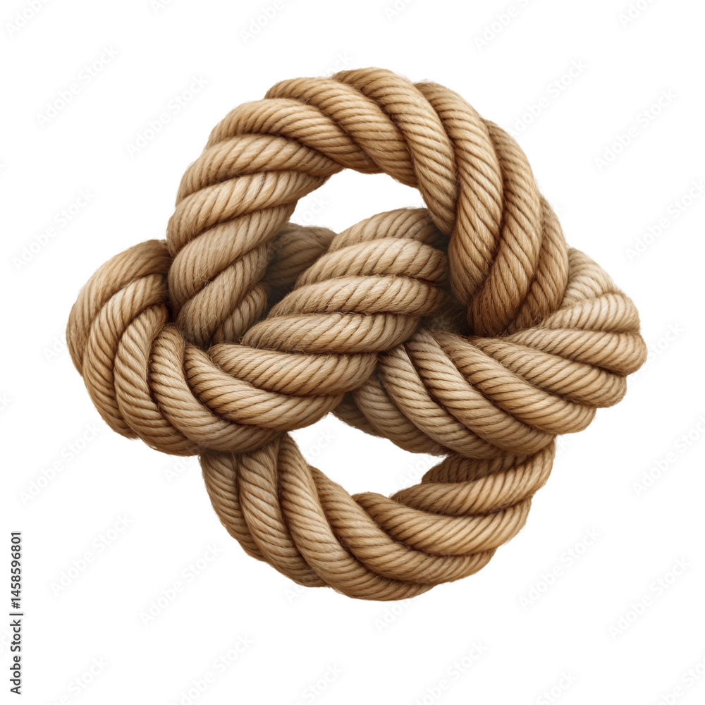 Rope knot isolated on transparent or white background. Rope knot isolated on transparent or white background.