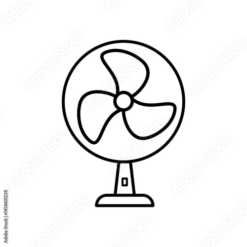 Fan icon isolate on white background.