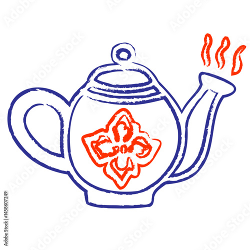 tea pot of coffee with heart