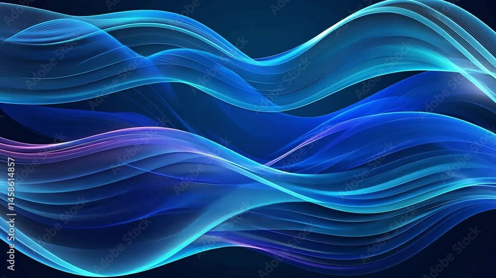 Abstract Blue Wave Patterns Digital Artwork of Fluidity and Motion with Smooth Lines and Vibrant Energy in Tranquil Background Abstract Blue Wave Patterns Digital Artwork of Fluidity and Motion with Smooth Lines and Vibrant Energy in Tranquil Background