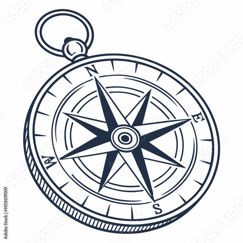 compass, white background
