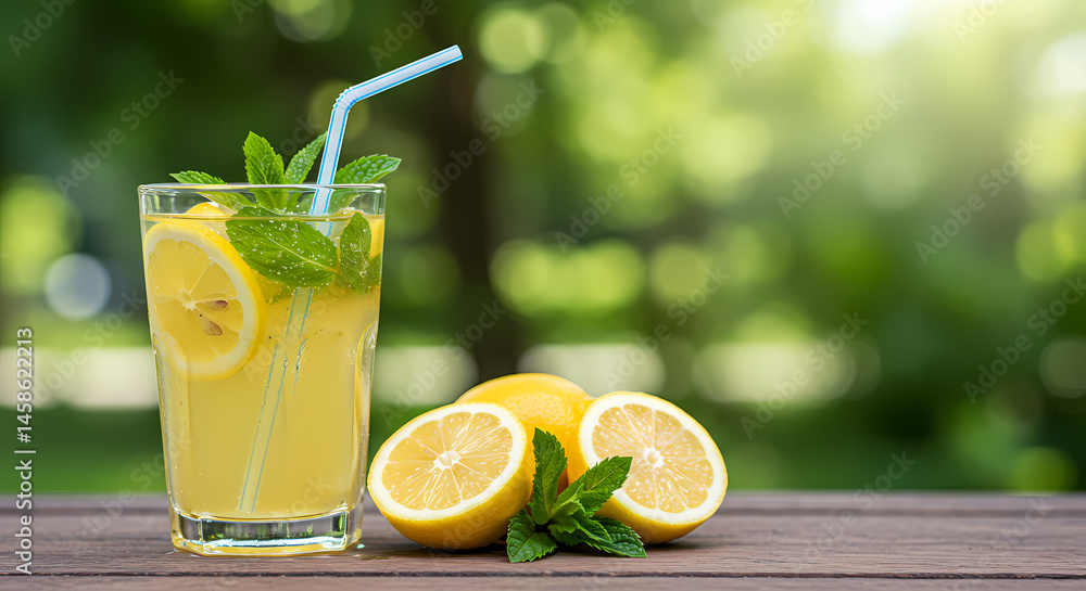 Fototapeta premium Refreshing Homemade Lemonade Recipe: Perfect Summer Drink