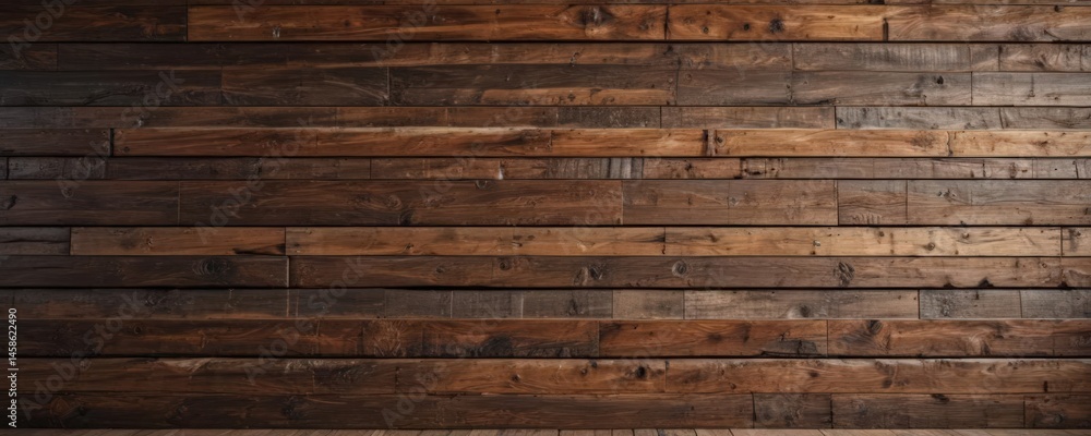 Fototapeta premium Rustic reclaimed wood wall, rich texture, varied tones , texture, wood texture