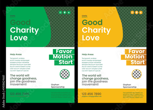 Charity event flyer template with a transparent background designed for easy customization A4 print ready editable. kids charity flyer design Charity Fundraising Flyer Template Help and Donate Today. 