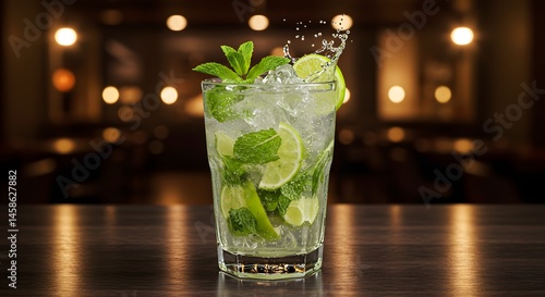 Mojito Cocktail with Mint and Lime