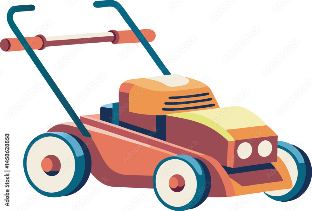 A vibrant mower vector art illustration showcasing detailed, colorful design elements, perfect for landscaping, gardening, and outdoor maintenance-themed creative projects. A vibrant mower vector art illustration showcasing detailed, colorful design elements, perfect for landscaping, gardening, and outdoor maintenance-themed creative projects.