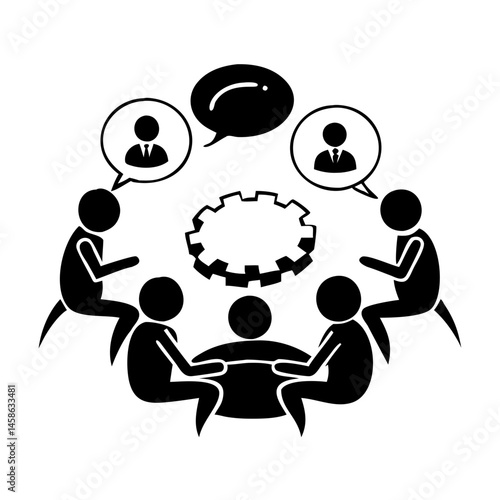 Team meeting brainstorm session with leader input and technical solution discussions