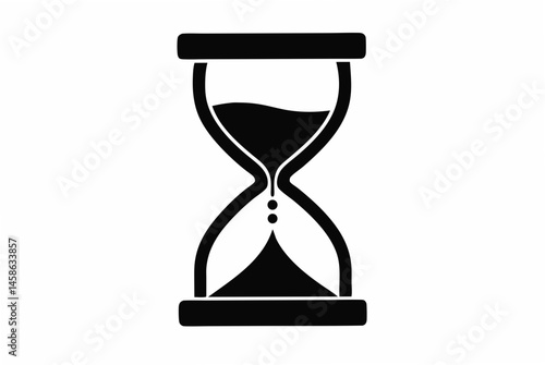 sand hourglass  silhouette