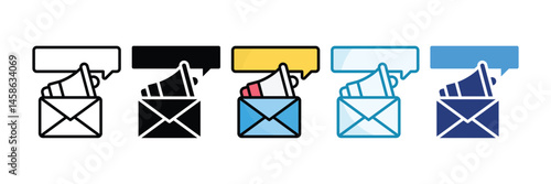 Email Marketing Icon Set Multiple Style Collection