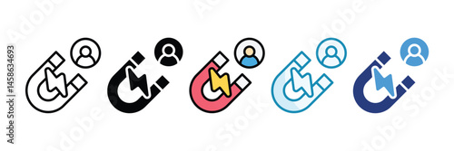 Lead Generation Icon Set Multiple Style Collection