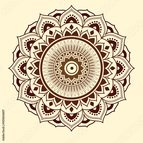 Beautiful creative mandala background, vector illustration of a mandala