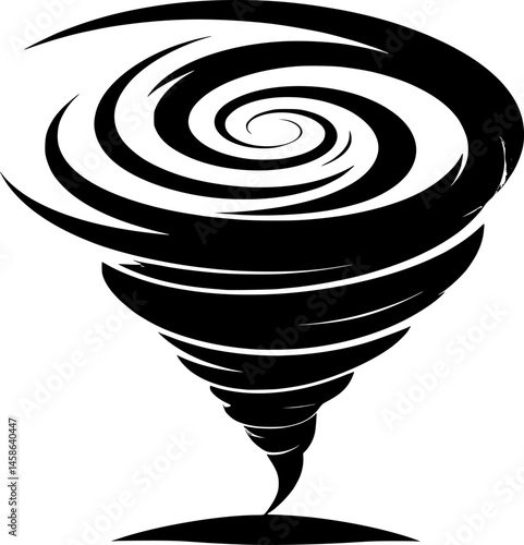 hurricane silhouette design vector art illustration
