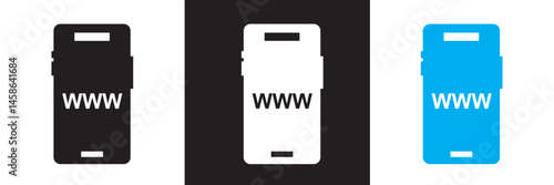 Website   icon. Vector for websites, mobile interfaces, presentations, banner, visual branding etc. Vector illustration. isolated on white and black background. EPS 10