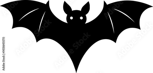 baby bat icon silhouette vector art illustration
