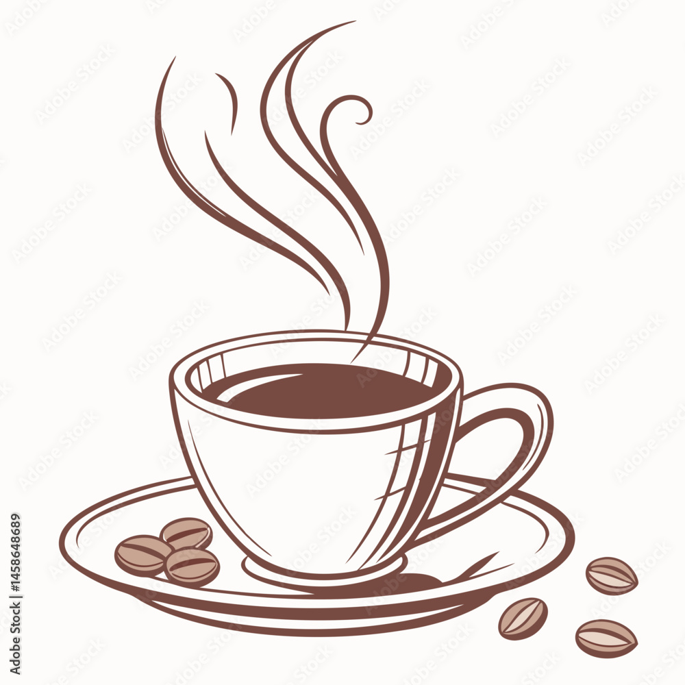 Obraz premium coffee cup , white background