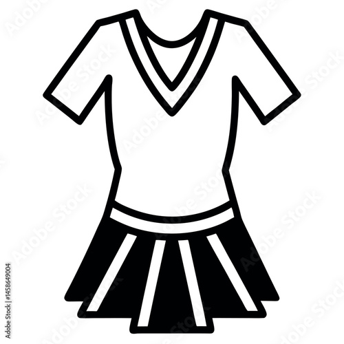 Simple Vector Illustration of a Cheerleader Outfit
