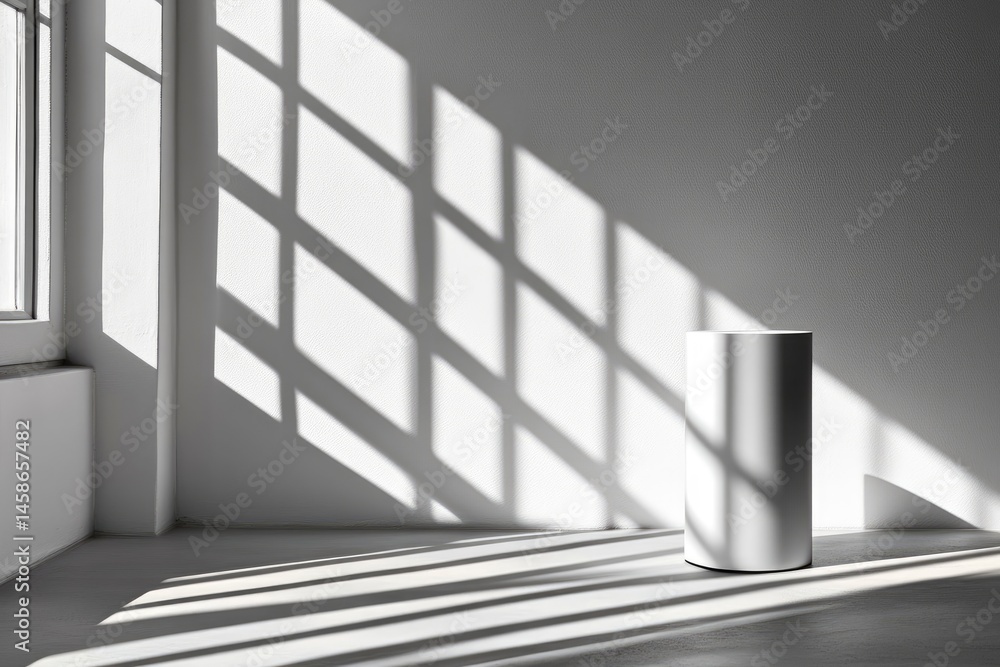 Fototapeta premium Minimalist Display Pod in Sunlight