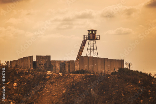 Watch tower on the border between Lebanon and Israel