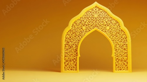 Golden Islamic archway design