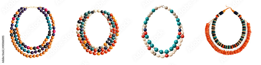 Obraz premium Assortment of Vibrant Beaded Necklaces