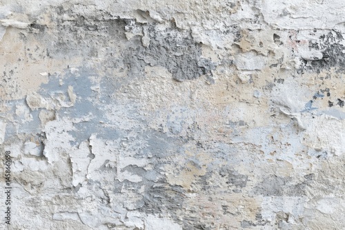 Peeling paint on a weathered wall