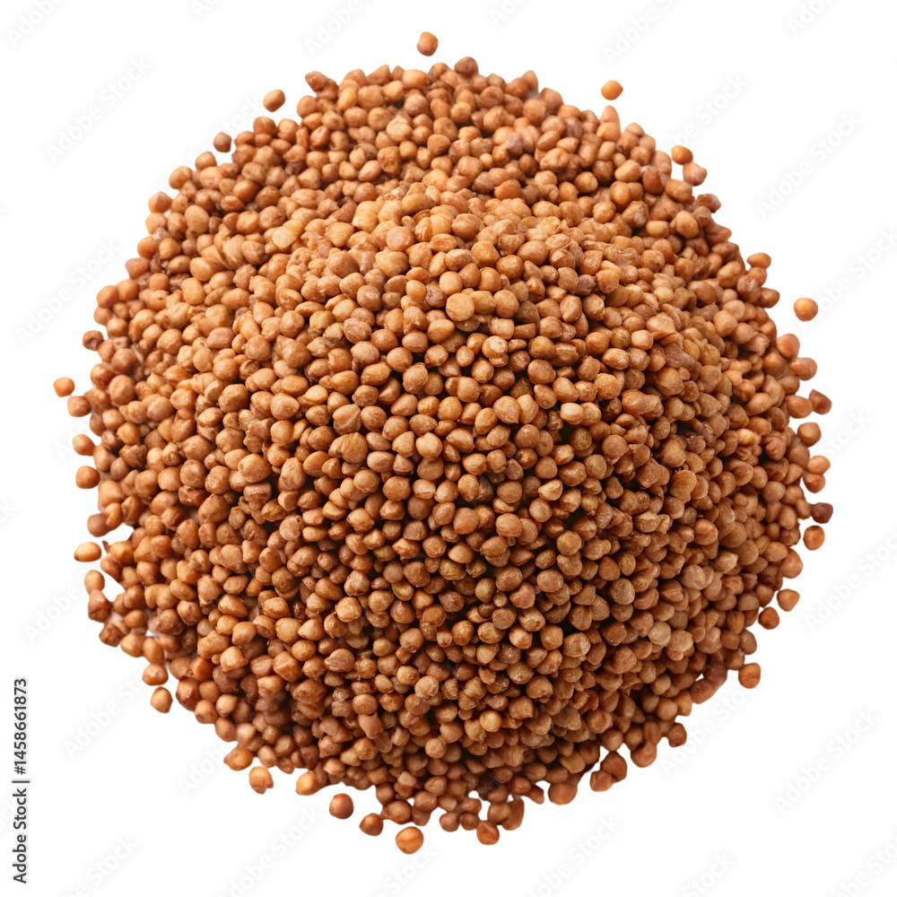 Pile of buckwheat isolated on transparent background Pile of buckwheat isolated on transparent background